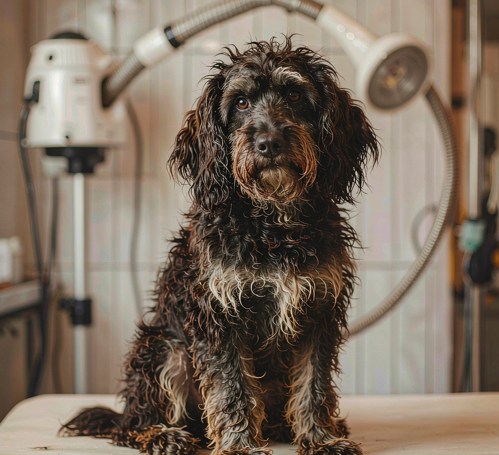 Scruffy cocker spaniel before grooming